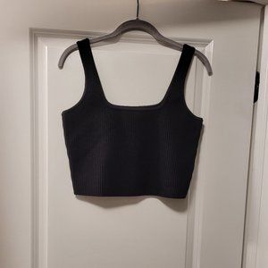 & Other Stories Black Cropped Rib Tank NWT (Size: M)